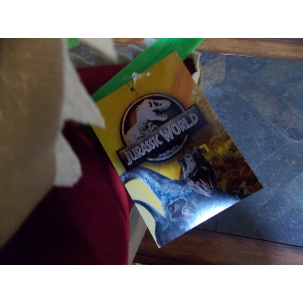 Jurassic Park World Easter Halloween Basket Universal Dinosaur Head Plush NWT - Picture 3 of 3